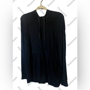 Mono b Hooded Black Top Sz 1X